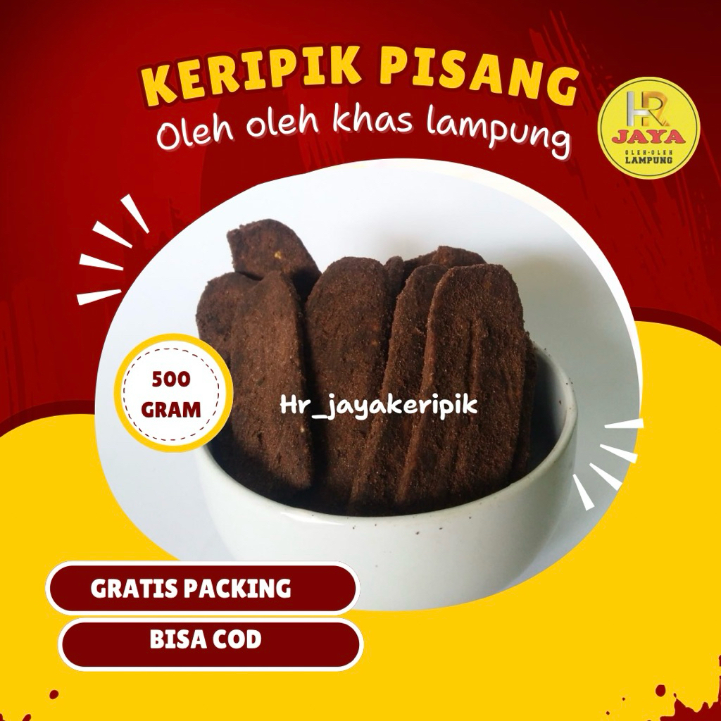 

PROMO 500g keripik pisang kepok khas Lampung coklat & aneka rasa irisan PANJANG snack food
