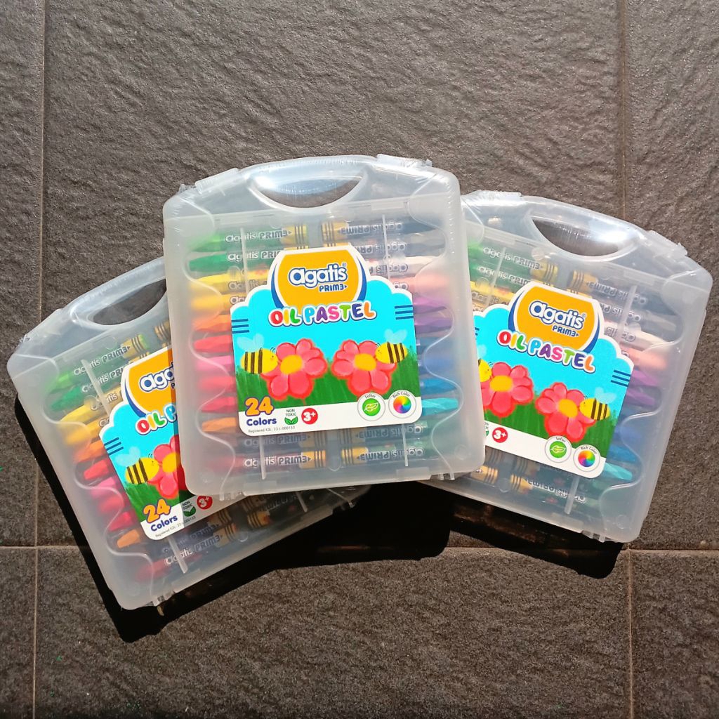 

Crayon Oil Pastel Agatis Prime 24 Warna Hexagonal ( Set ) [ Original ]