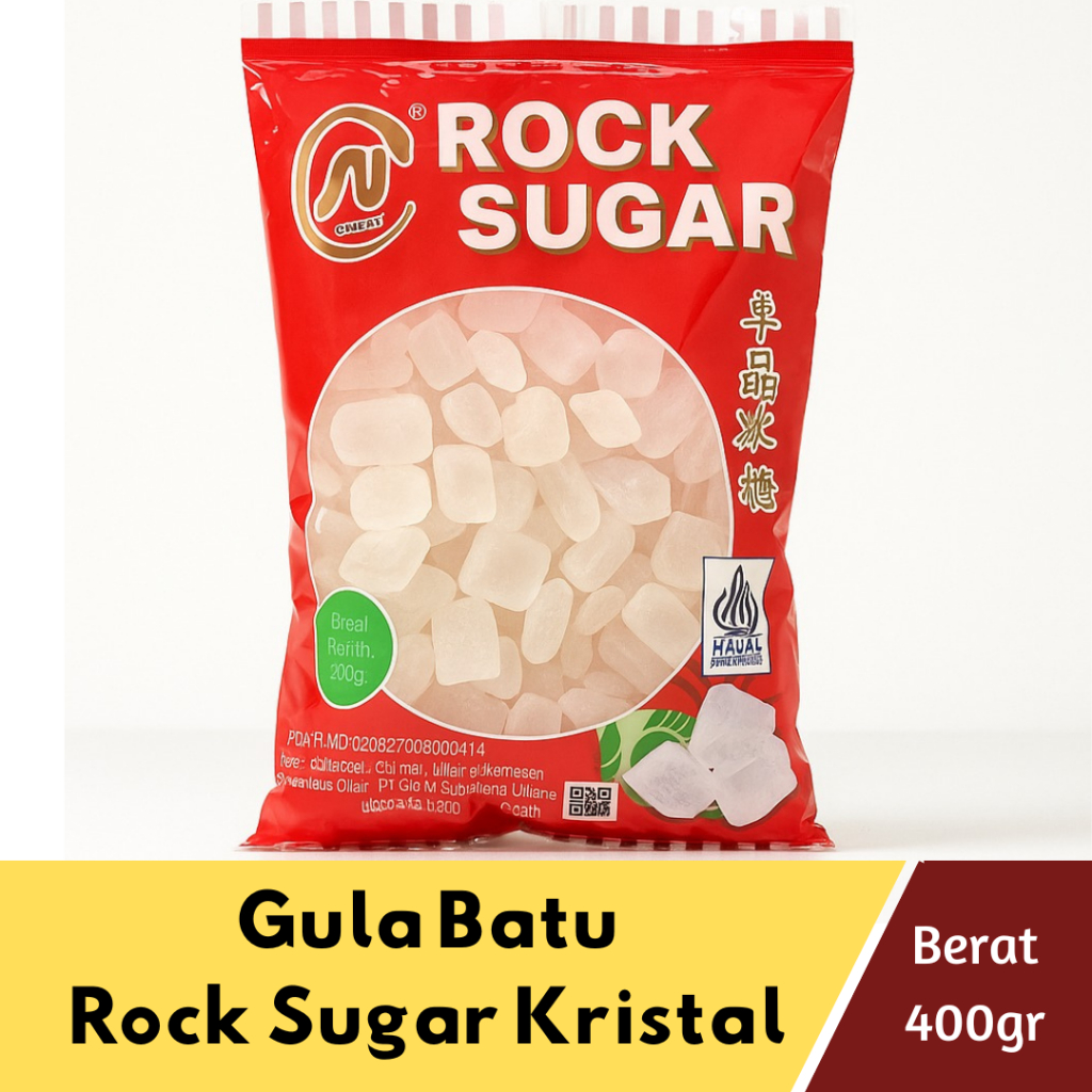 

Gula Batu / Rock Sugar atau Crystal Candy 400g / Halal
