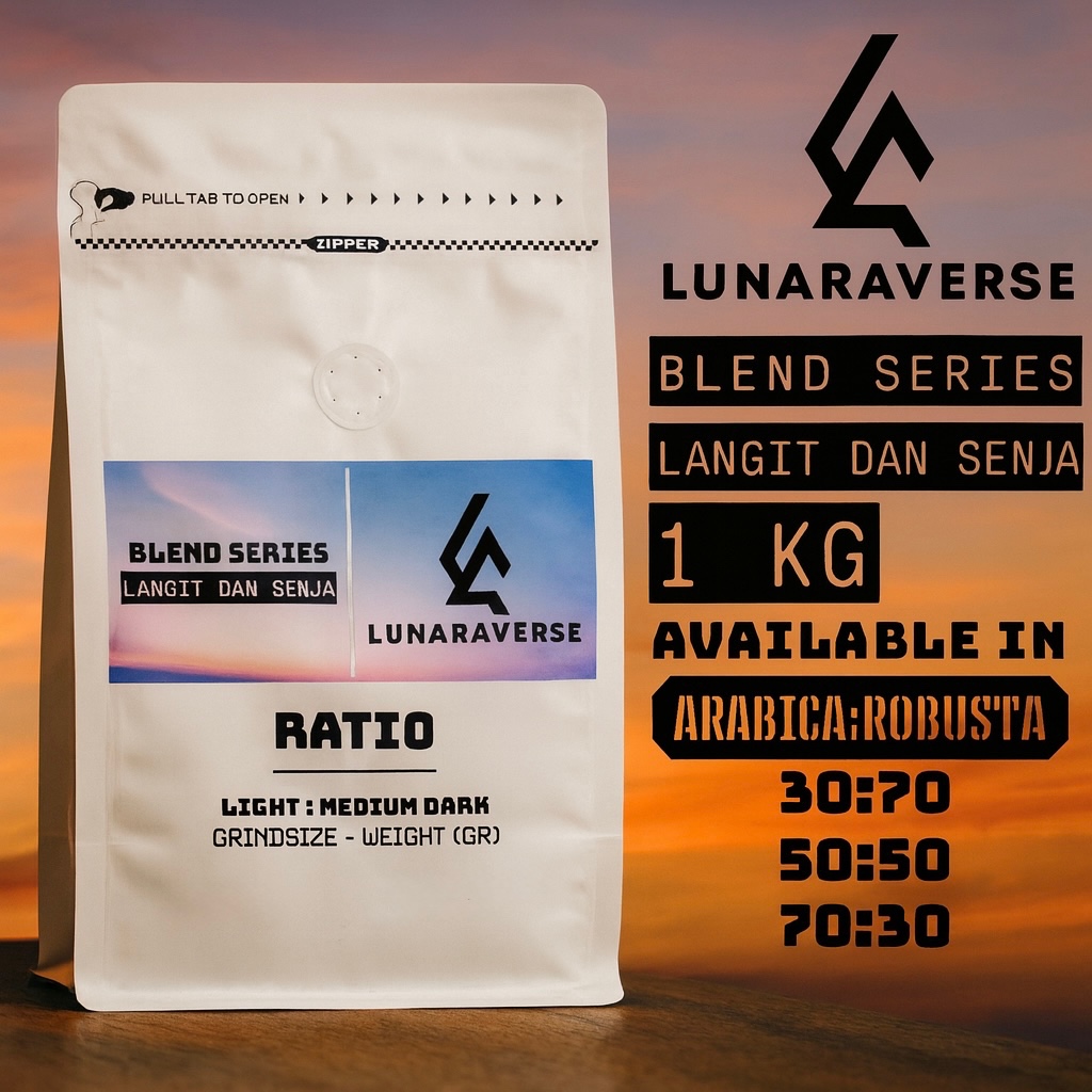 

Lunaraverse Biji Kopi / Bubuk Blend Series 1kg - Langit dan Senja Coffee 1 kg