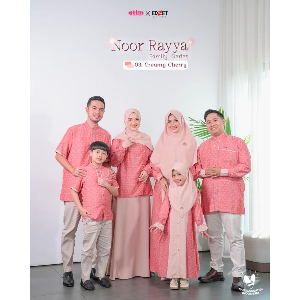 ATTIN - SARIMBIT LEBARAN NOOR RAYYA SERIES BY ATTIN HIJAB ~ 03. CREAMY CHERRY FAMSET TERBARU ATTIN H