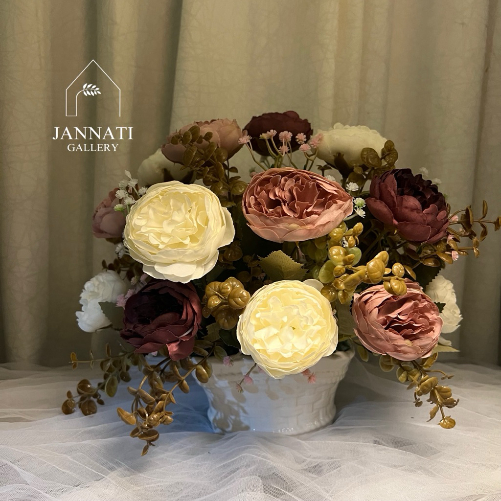 Bunga hiasan ruang tamu, hiasan rumah aesthetic, hiasan rumah bunga