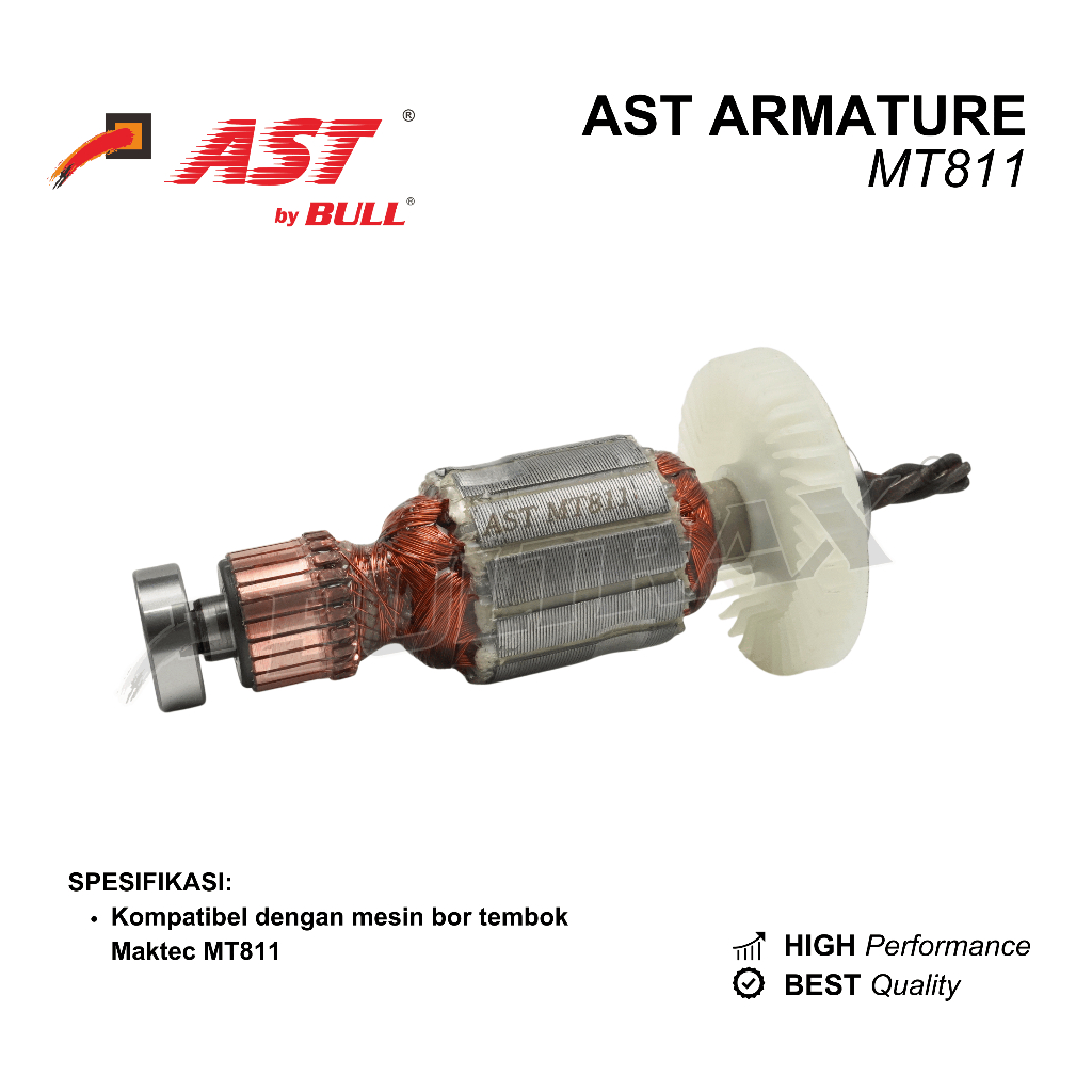 Caufeestore Ast Armature Mt811 Untuk Mesin Bor Listrik 13Mm Maktec / Angker Rotor Dinamo Mt811