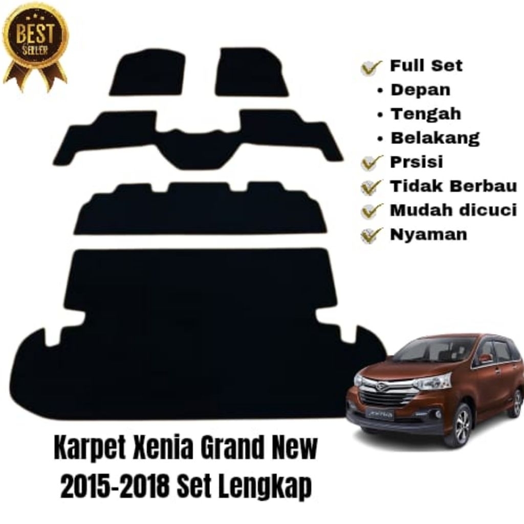 Karpet Lantai Mobil Xenia Grand New 2016-2017-2018 Set Lengkap