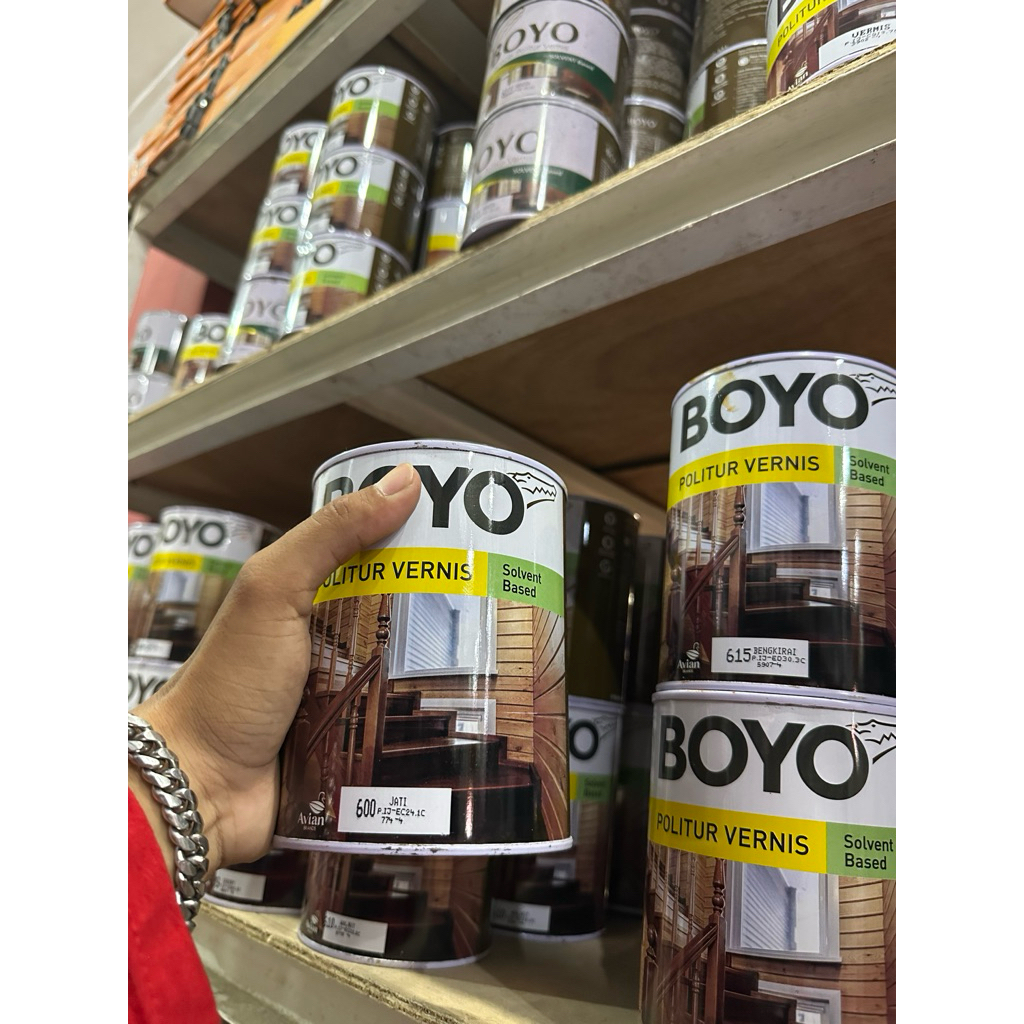 Politur kayu/plitur kayu & vernis kayu 1liter BOYO