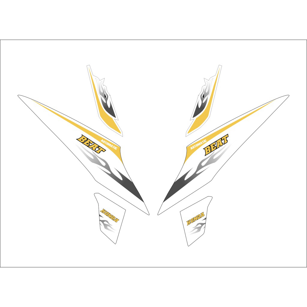 STRIPING API TRANSPARAN BEAT KARBU WARNA GOLD