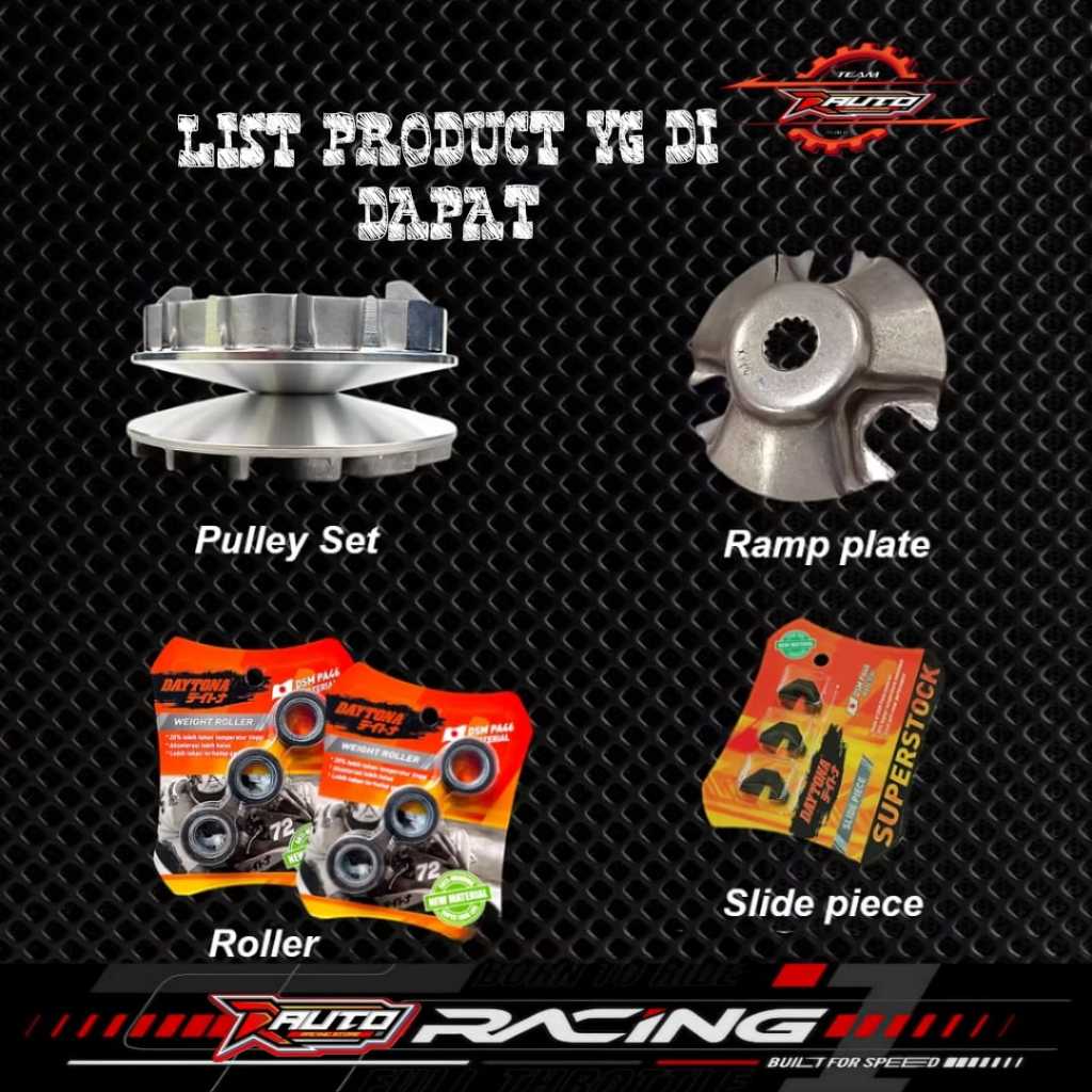 PAKET PULLEY DEPAN BEAT ESP GENIO SCOOPY KARBU VARIO 110 FI FULL BUBUT CUSTOM MOTORCYCLE