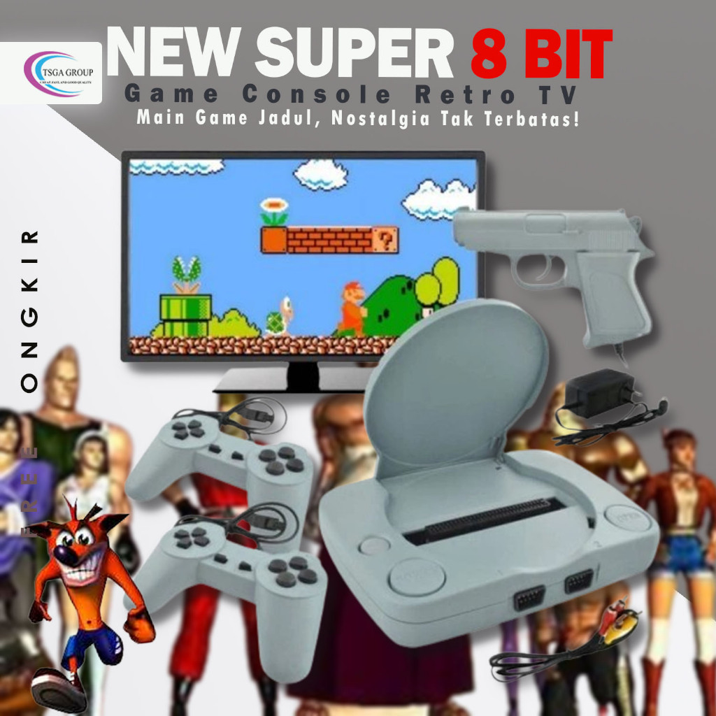 Game Console Klasik Mario Jadul New Super 8 Bit Game clasic Retro TV Console