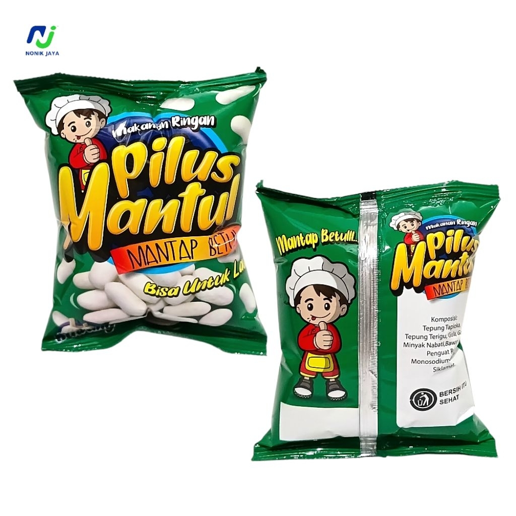 

( SNACK BERHADIAH UANG ) Pilus Mantul Rasa Bawang Pack Isi 10 Pcs@25gr