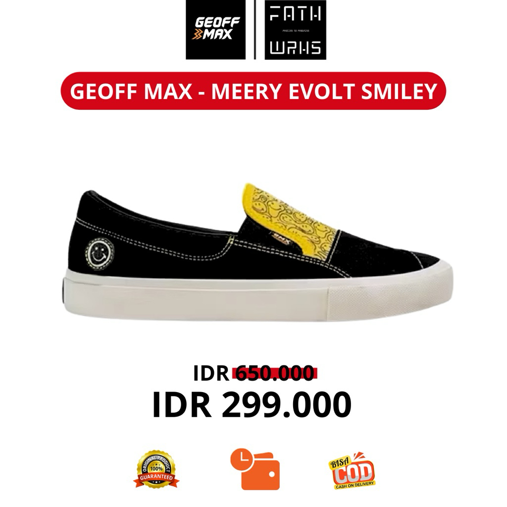 Sepatu Geoff Max Original - Meery EVOLT Smiley Limited Edition | Sepatu Pria | Sepatu Wanita | Sepat