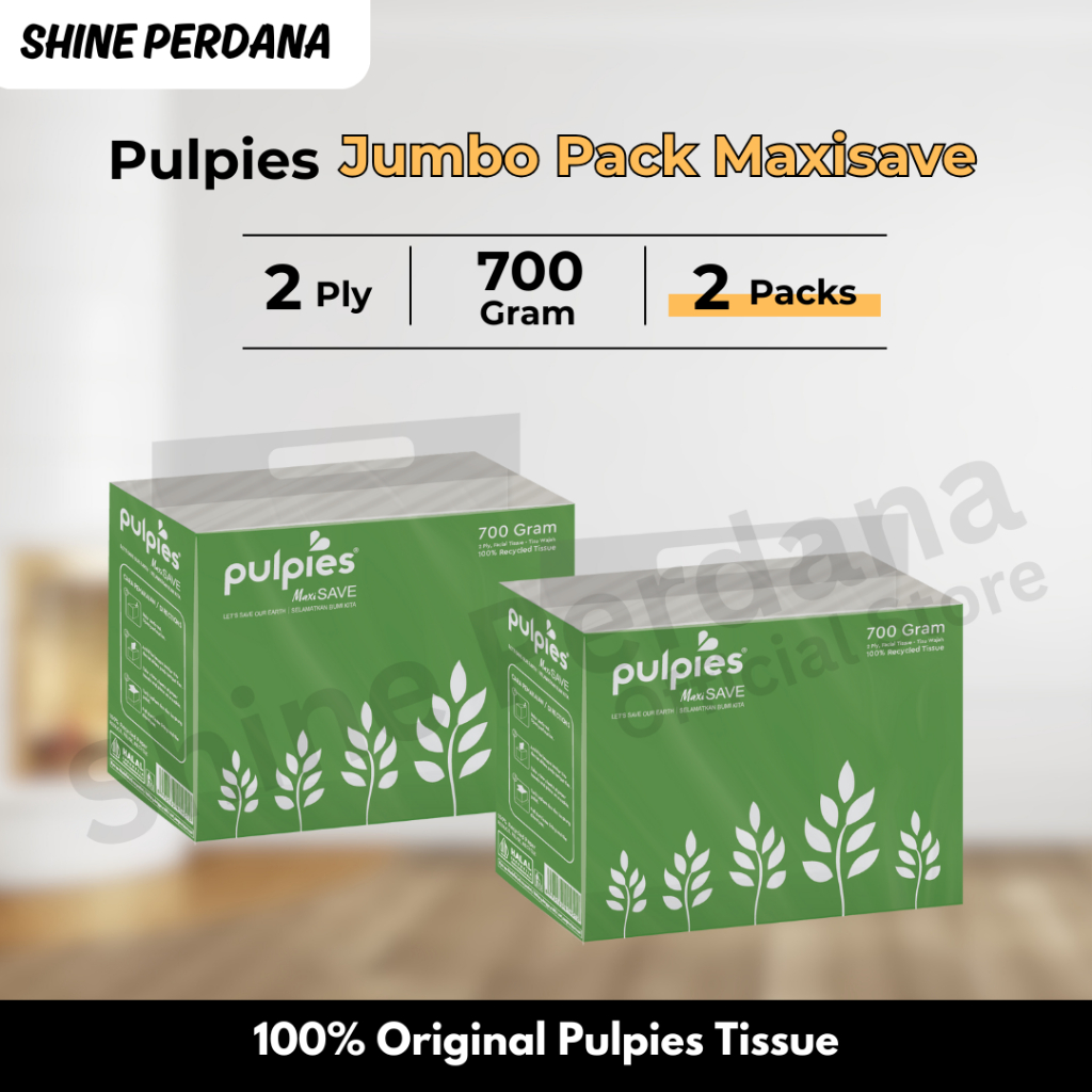 PAKET HEMAT 2 Packs Tissue PULPIES Jumbo Pack Maxisave 700 Gram