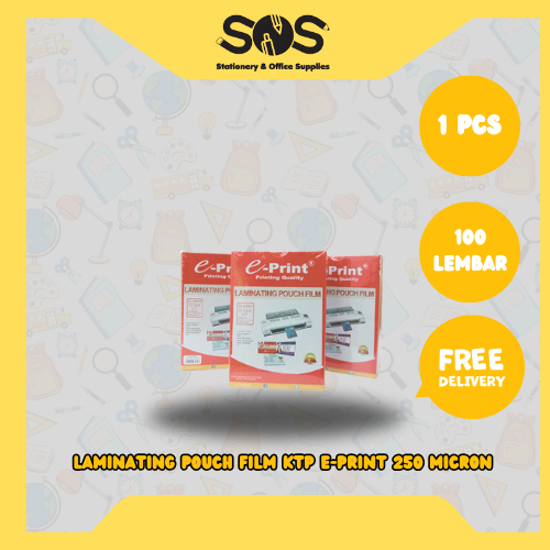 

Laminating Pouch Film KTP E-print 250 Micron 1 pcs