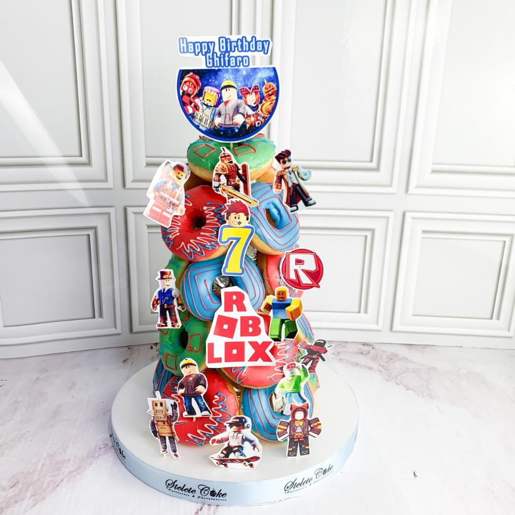 

Donat Ulang Tahun/Donat Tower/Donat tower Tema Roblox/Kue Birthday Jakarta