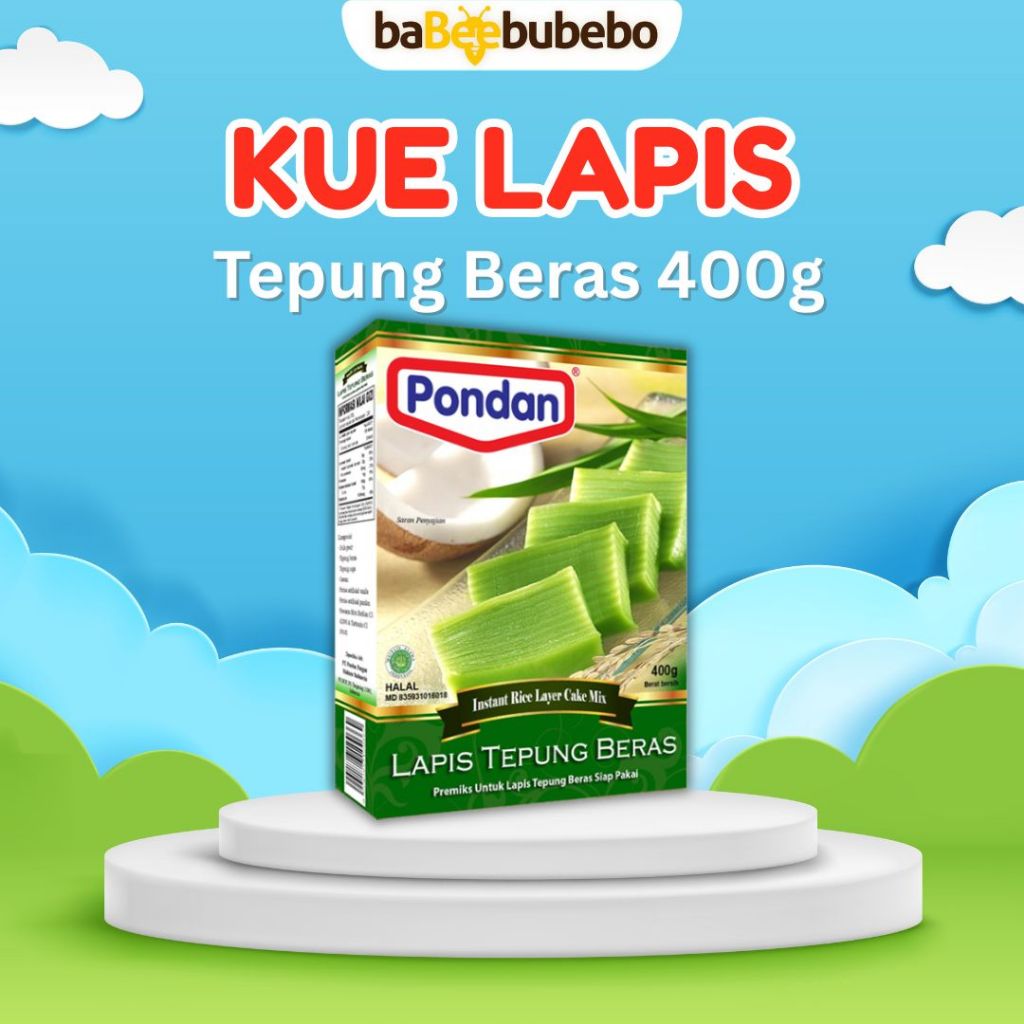 

Pondan Kue Lapis Tepung Beras Pandan 400g