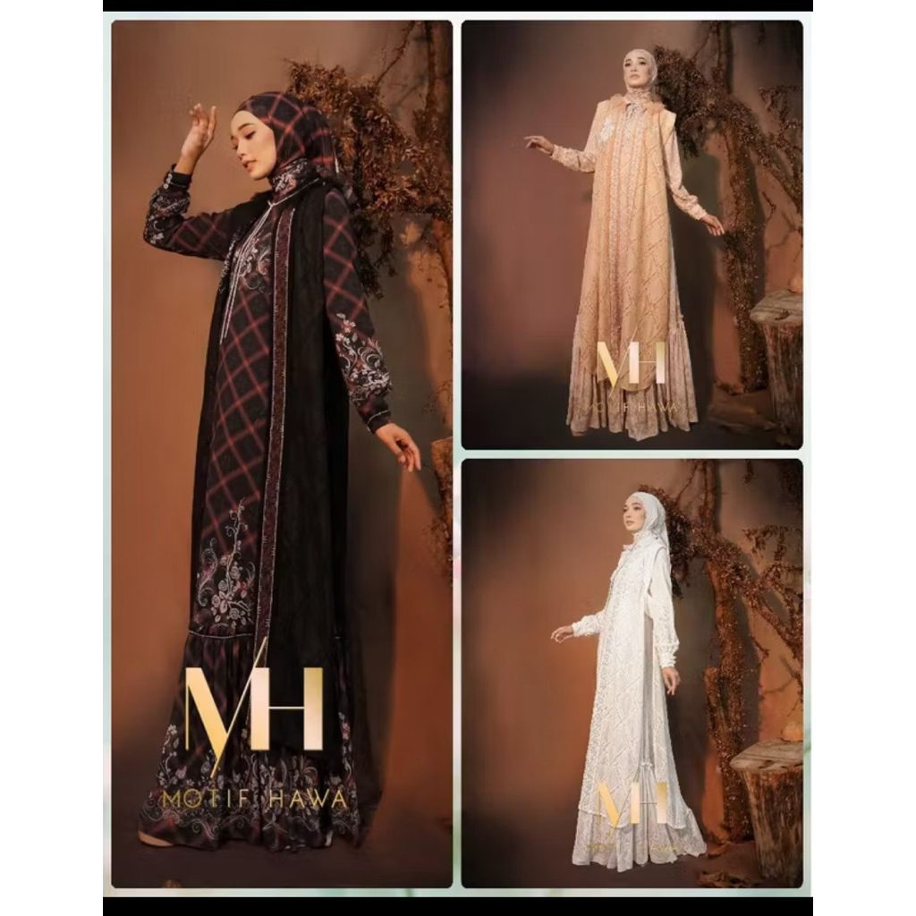 GAMIS SYARI SET SCRAVE  + OUTER MOTIF HAWA  CLARISSA SERIES  BY MOTIF HAWA /ABAYA MOTIFHAWA MEWAH EL
