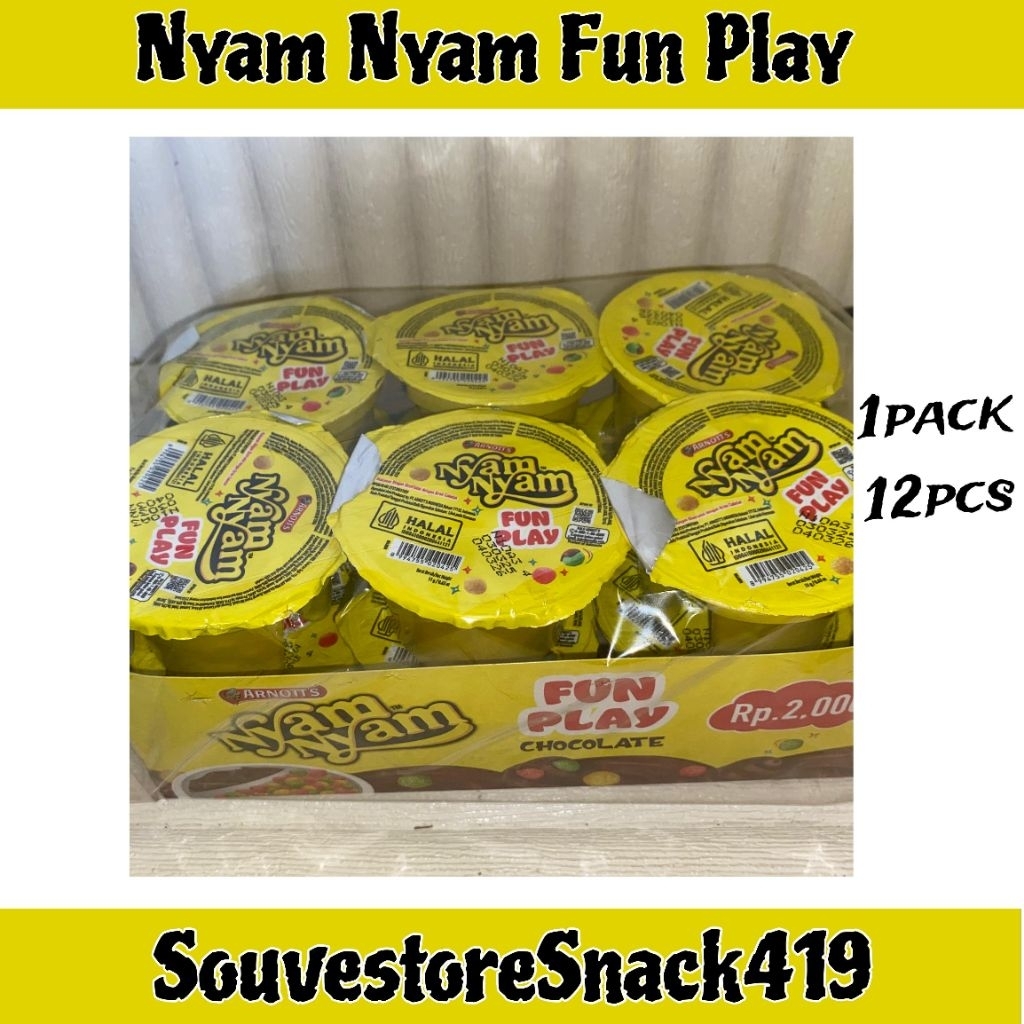 

Nyam Nyam Fun Play Rice Crispy coklat isi 12pc