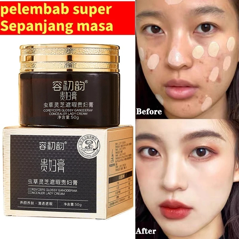 100% ORIGINAL Pemutih Penghilang Flek Hitam membandel pemutih Ganoderma Cordyceps Dempul Wajah Tahan