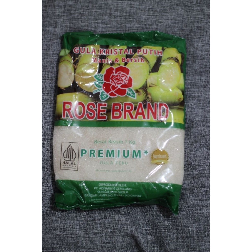 

Gula pasir 1kg rose brand premium