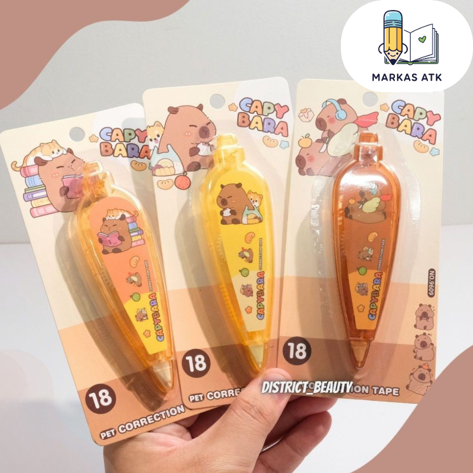 

Correction Tape Cetek Capybara Masbro Viral Isi Panjang Tipex Kertas Kapibara Penghapus Tulisan Pulpen ATK Sekolah Kado Hampers Murah COD