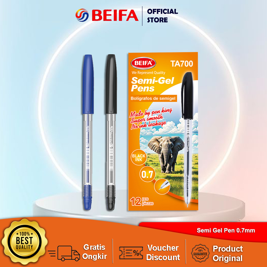

Beifa Pulpen Semi Gel Pen 0.7mm TA700 – Tulis Super Halus & Cepat Kering, Nyaman untuk Nulis Lama