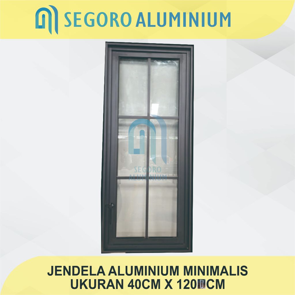 Jendela Aluminium ukuran 40 cm x 120 cm / jendela casement