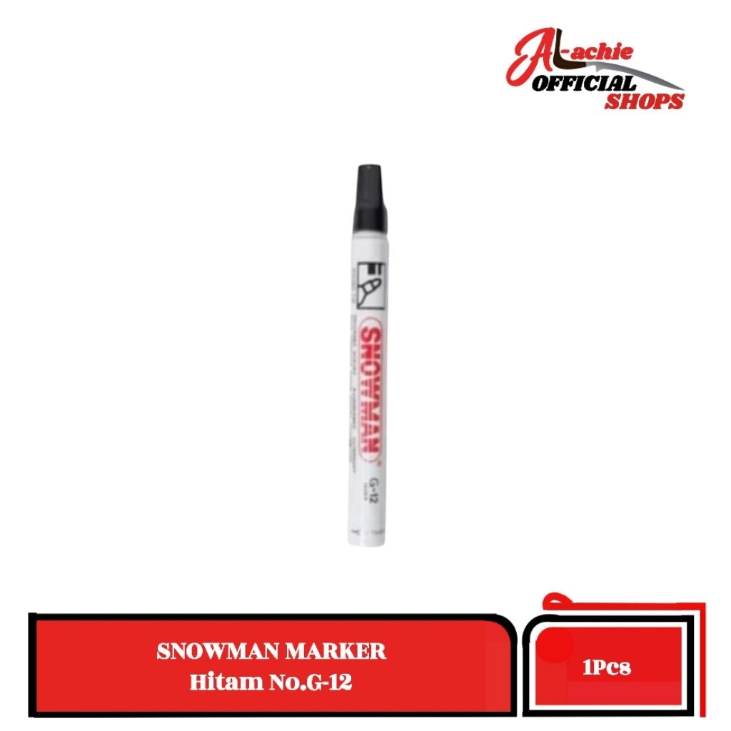 

Snowman Permanent Marker Black No.G-12 Giant Instant Dry Waterproof Writing 1Pcs