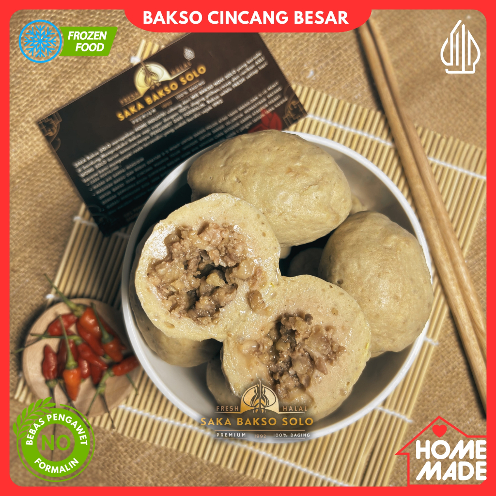

Bakso Sapi BESAR isi Cincang Bandung – Fresh Harian •Homemade •100% Tanpa Pengawet •