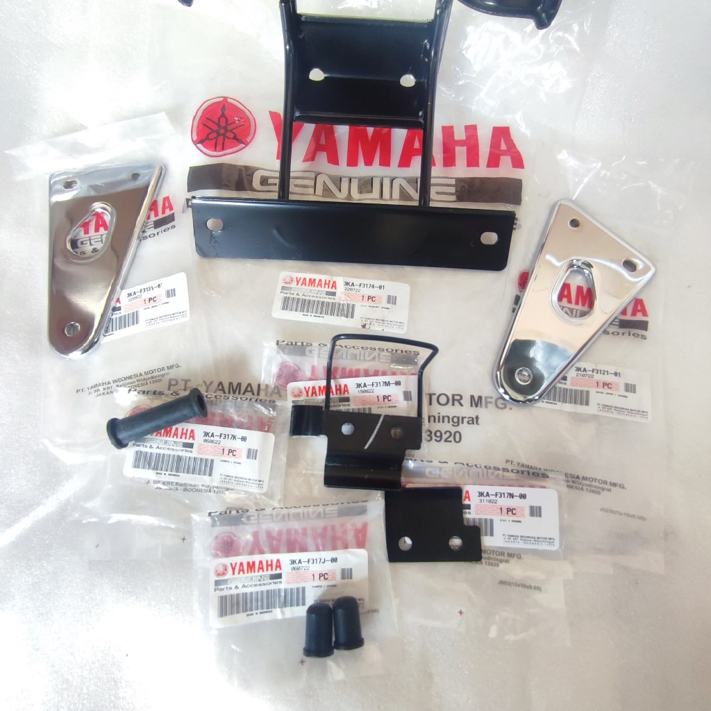 SATU SET DUDUKAN BREKET BRACKET LAMPU DEPAN BULAT RX KING RXKING NEW PEREDAM ORIGINAL YGP