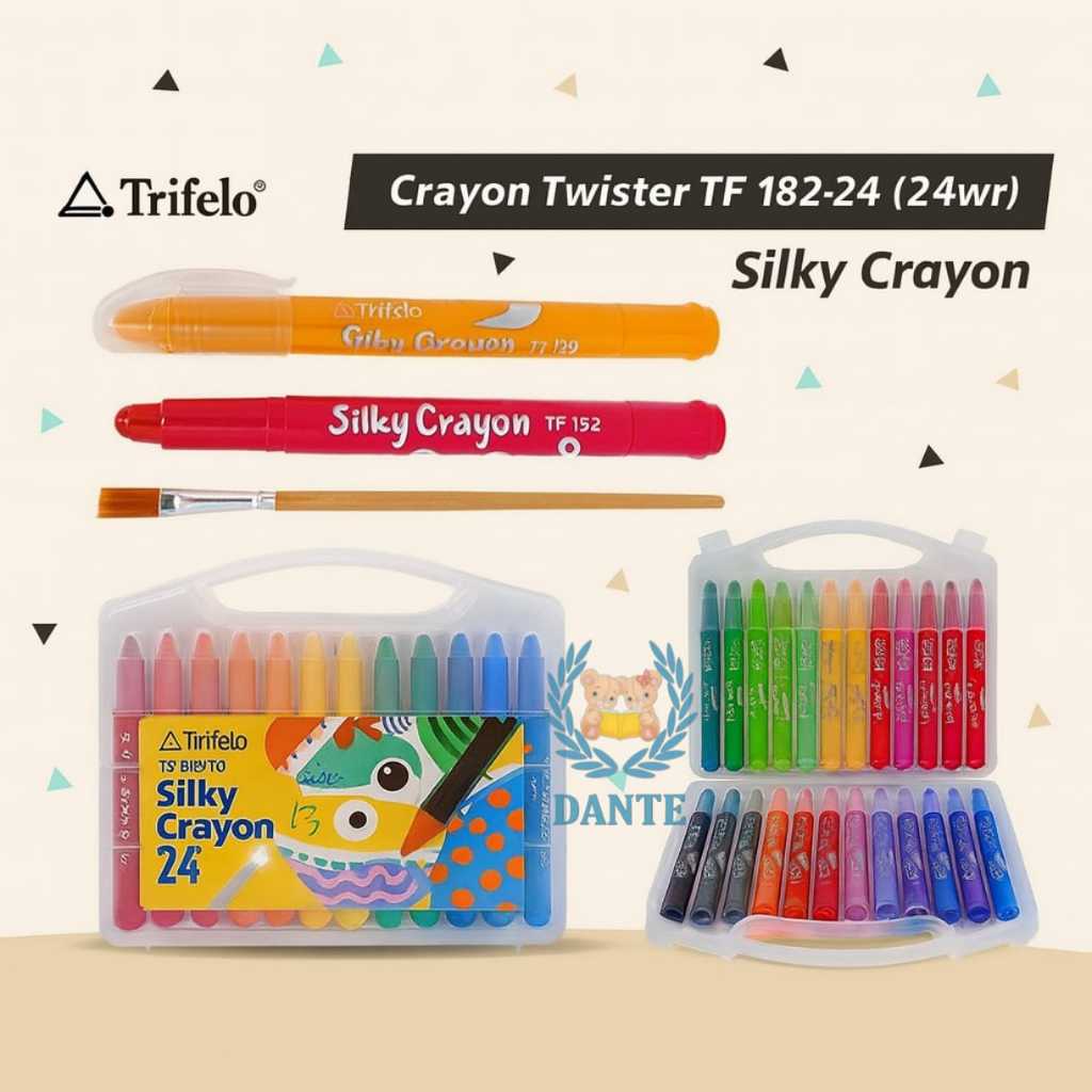 

Trifelo Crayon Twister TF 182 12warna/24 warna - Krayon - Crayon putar - Silky Crayon