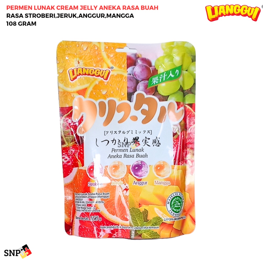 

Lariz Lianggui PERMEN LUNAK Cream Jelly Aneka Rasa Buah 18 GRAM