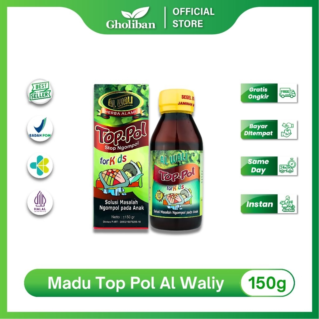 

Al Wali Madu Top-Pol 150g Solusi Herbal Anak untuk Mengatasi Ngompol