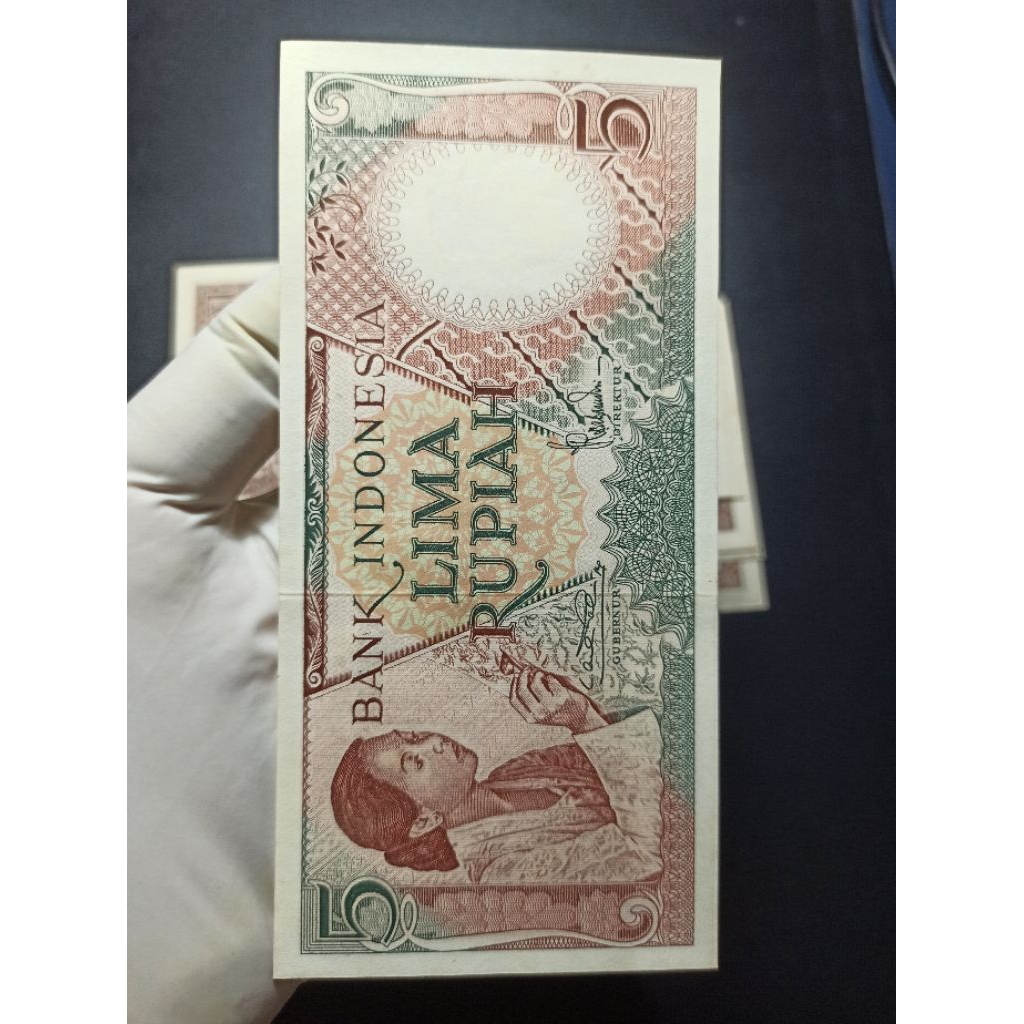 uang kuno 5 rupiah tahun 1958.