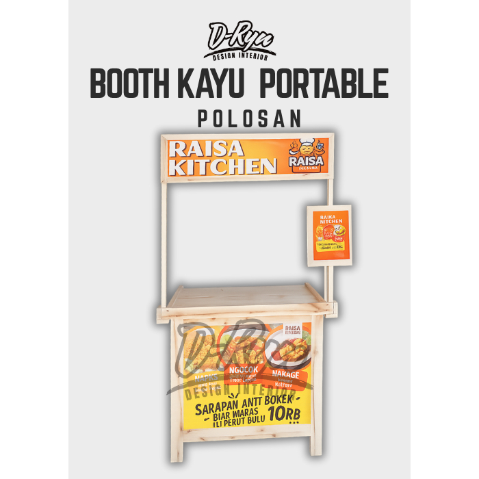 80X40 BOOTH KAYU PORTABLE POLOSAN