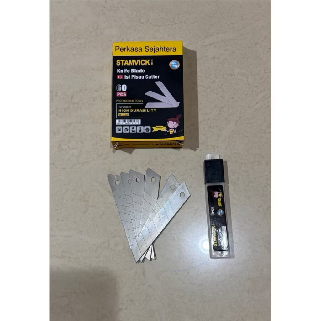 

Ecer Isi Cutter Refill / Isi Ulang Mata Pisau Cutter Besar STAMVICK 6pcs