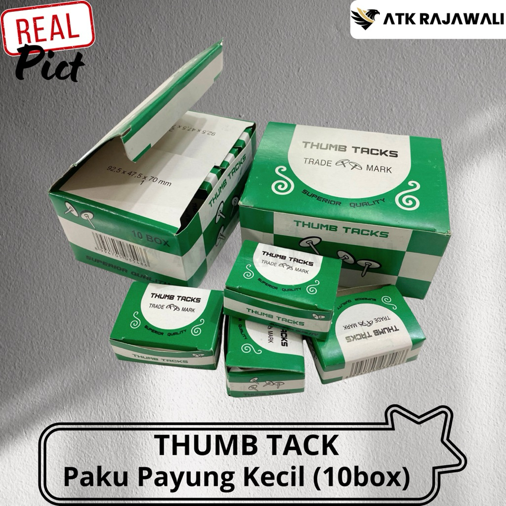 

(1box) Paku Payung Thumb Tacks Isi 10 Kotak