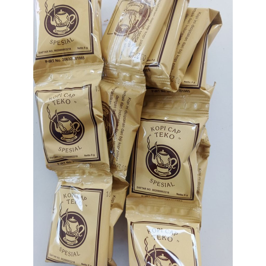 

Kopi cap teko SPESIAL Kemasan Plastik Tanpa gula 1 Renceng (isi 15 sachet)