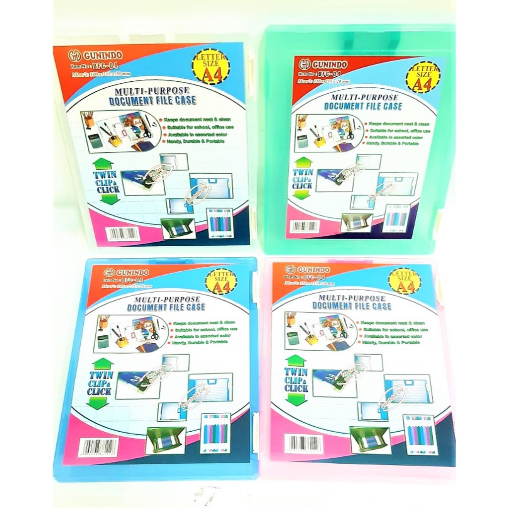 

FILE CASE HARD CASE A4 BOX KERTAS TAS PLASTIK TENTENG KERAS TEBAL DOKUMEN GUNINDO DFC-004 MAP
