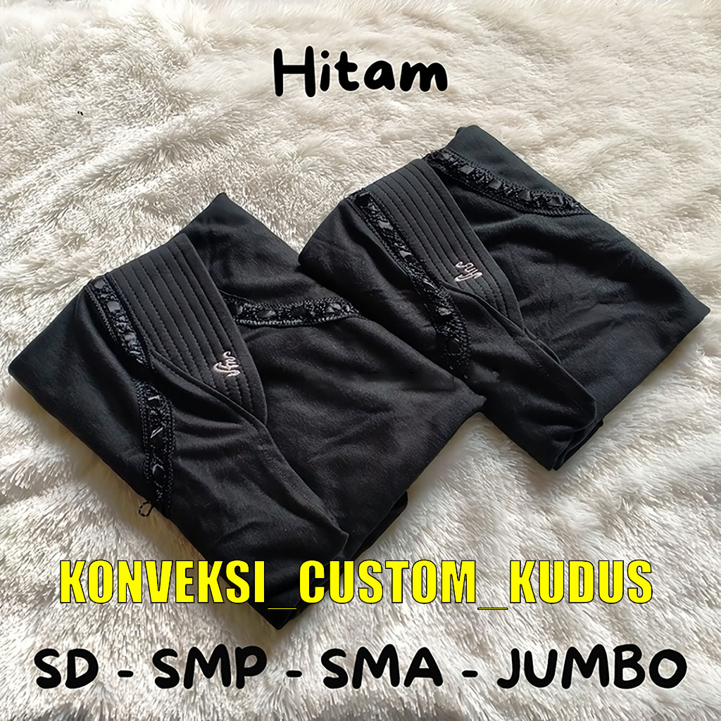 Jilbab Anak Rabbani Warna Hitam / Kerudung Sekolah anak Rabbani warna Hitam PAUD TK SD SMP SMA