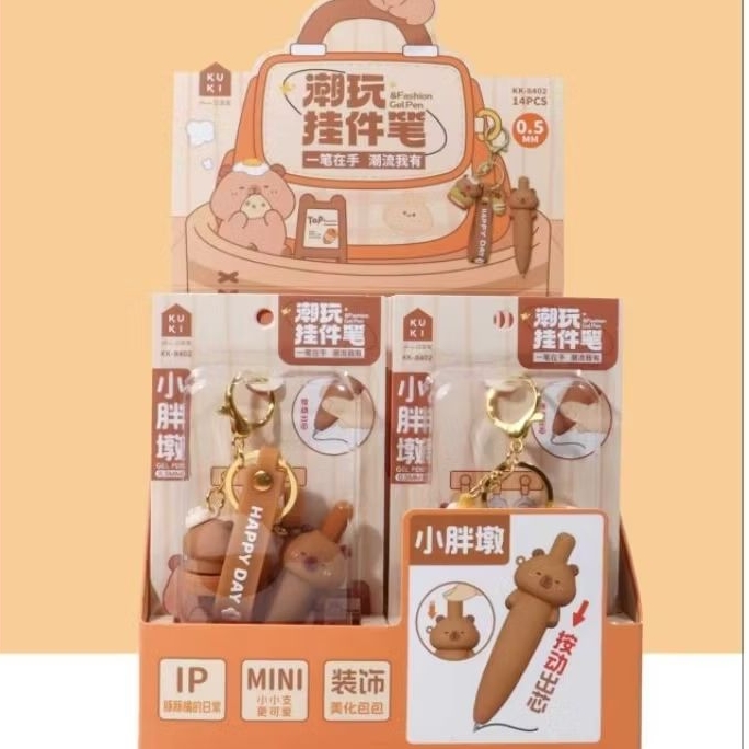 

GROSIR 14PCS / 1 BOX PEN KUKI TERBARU MOTIF CAPYBARA CETEK MEKANIK KODE KK-8402