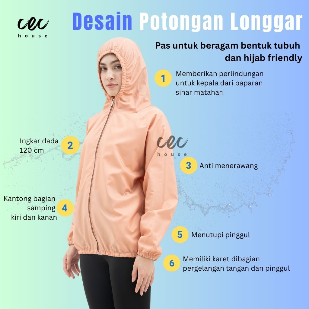 BIG SALE JAKET OLAHRAGA PARASUT POLOS PRIA/WANITA MIRIP UNIQLO, UV PROTECTION, WINDBREAKER, SAUNA