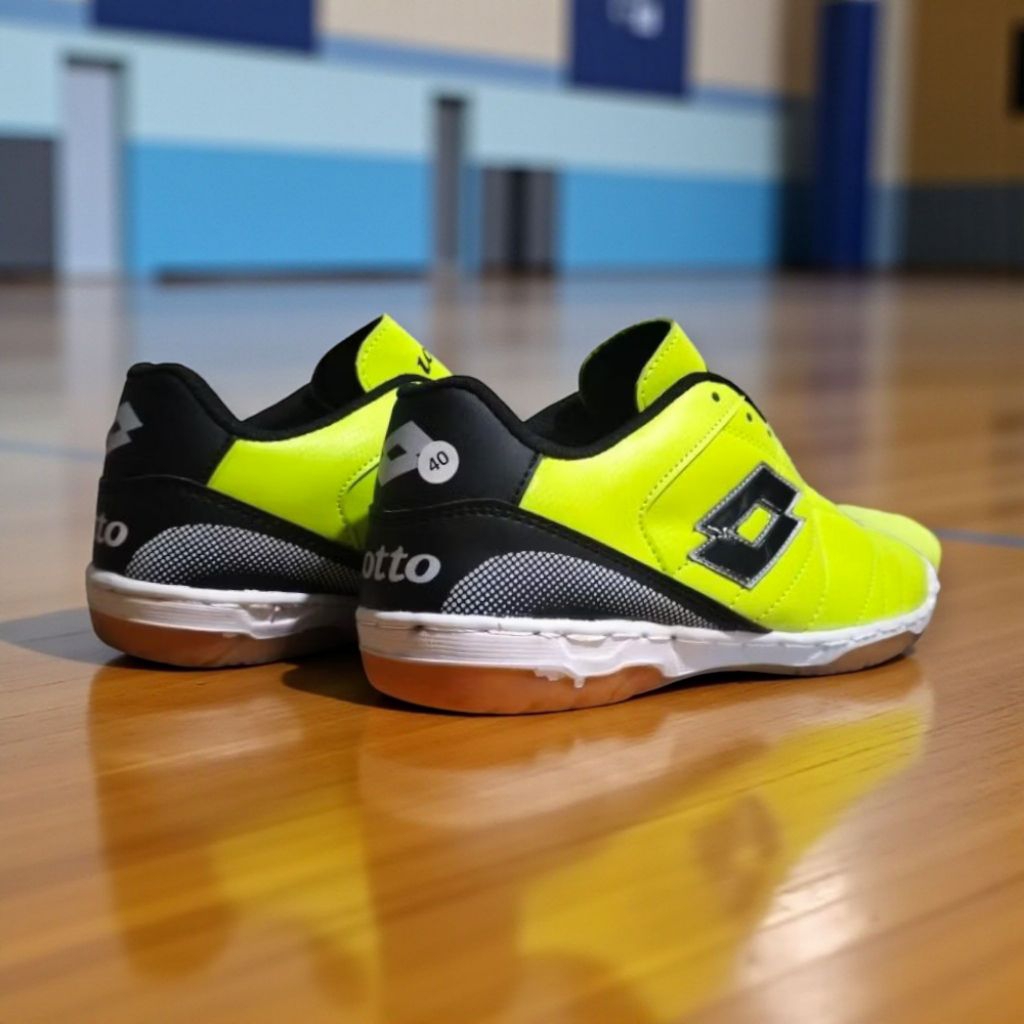 Sepatu Futsal Hitam Kulit Piyu No 39-43 Sol Sudah Dijahit Keliling