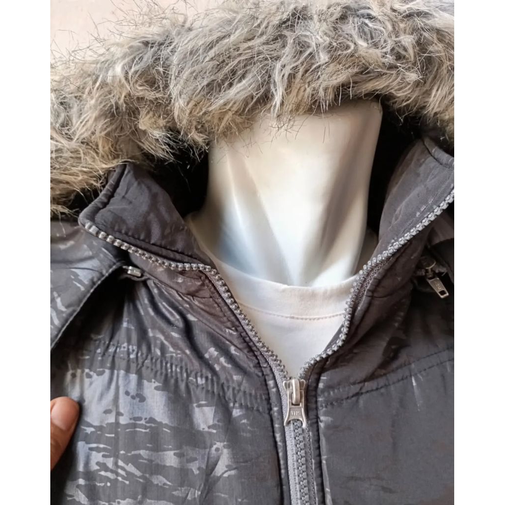 jaket puffer berbulu camo airwalk second