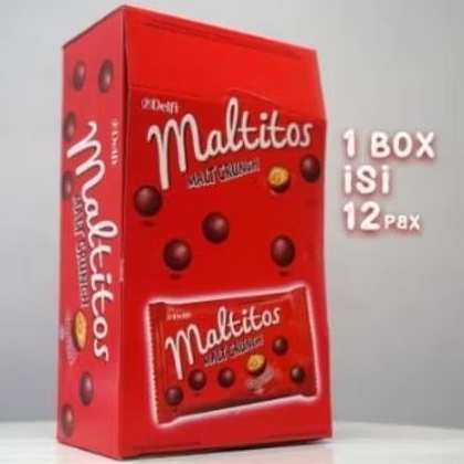 

Delfi Maltitos Malt Crunch 28gr 1 Box isi 12pcs