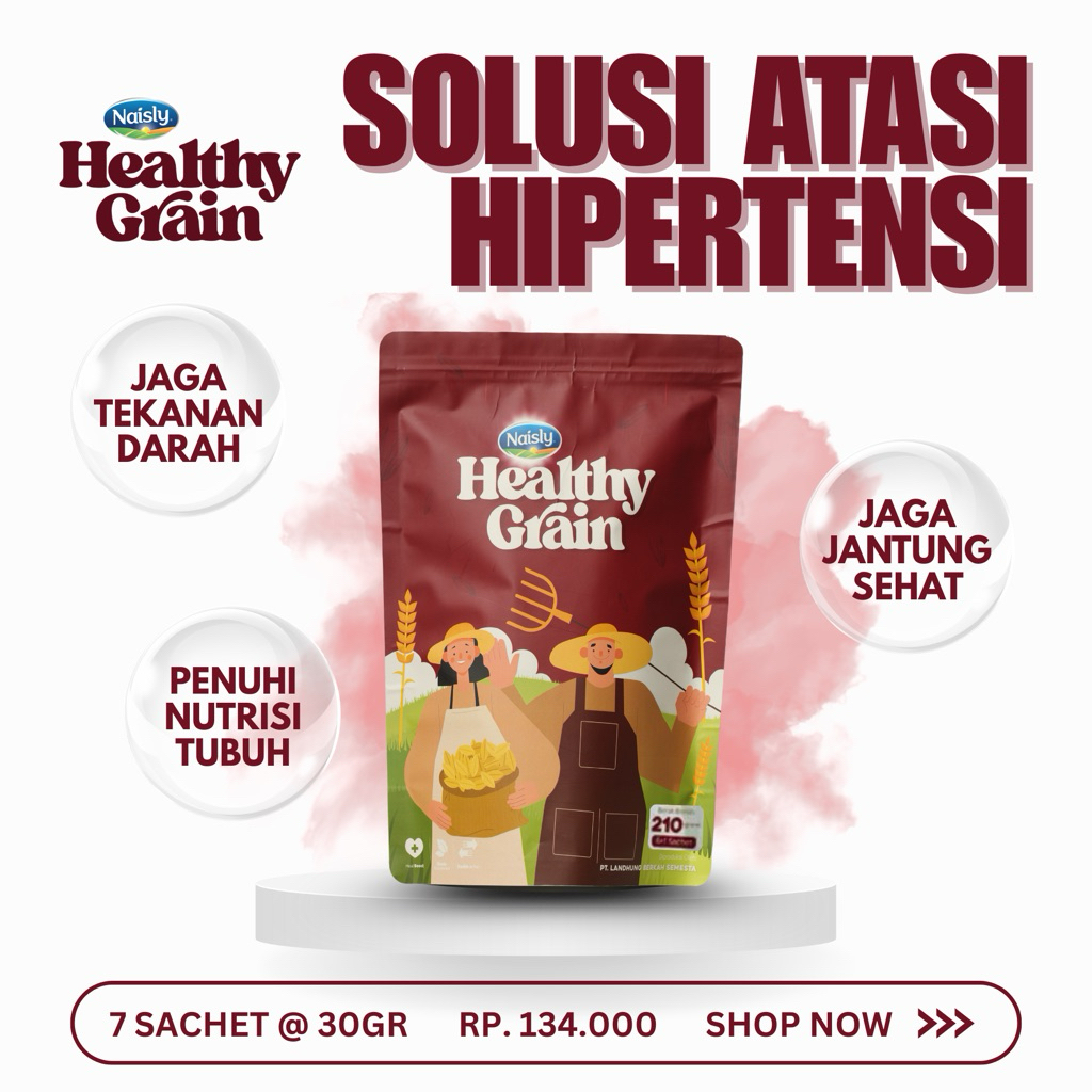 

HealthyGrain Minuman Herbal Multigrain Alami Ampuh Bantu Atasi Masalah Hipertensi Anda - 1 Pouch
