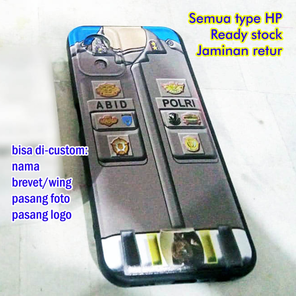 GMMADINA Custom Case Profesi Seragam PDL Polri Polisi Kepolisian Republik Indonesia Sabhara Reskrim