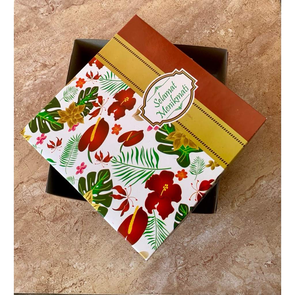 

50/100 Pcs Dus Nasi Uk 18x18x8 | Kardus Nasi/Kue |