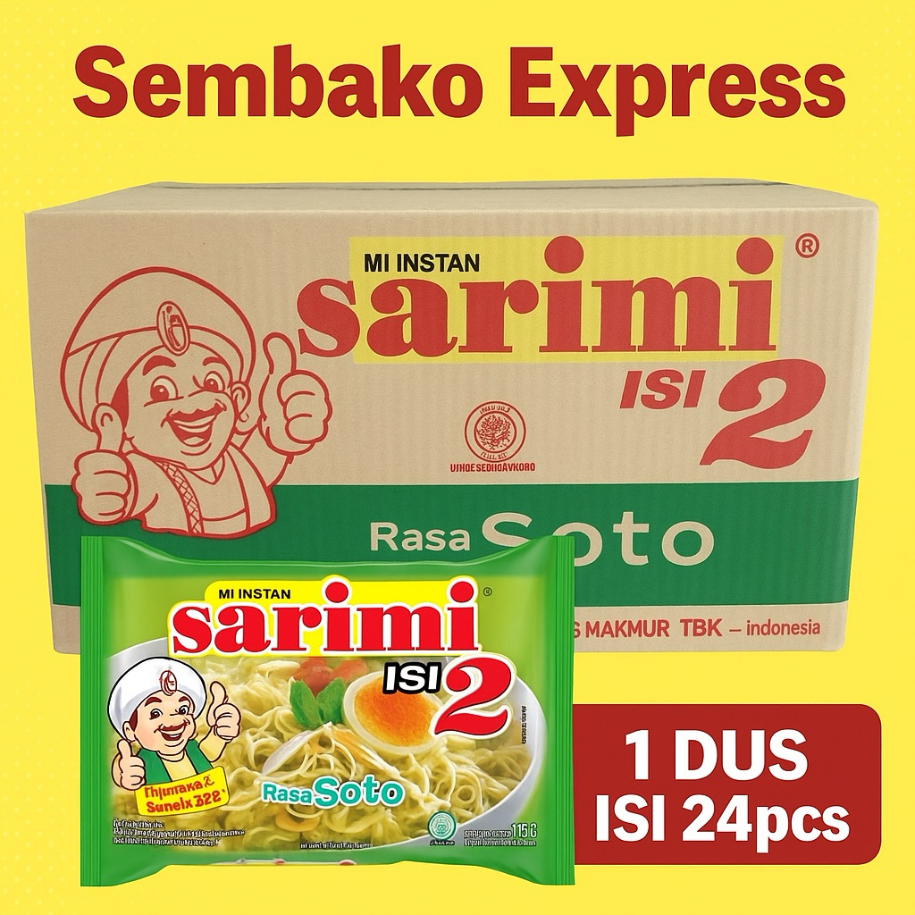 

Sarimi Isi 2 Rasa Soto 1 Dus (24 pcs) - Mi Instan Murah & Lezat