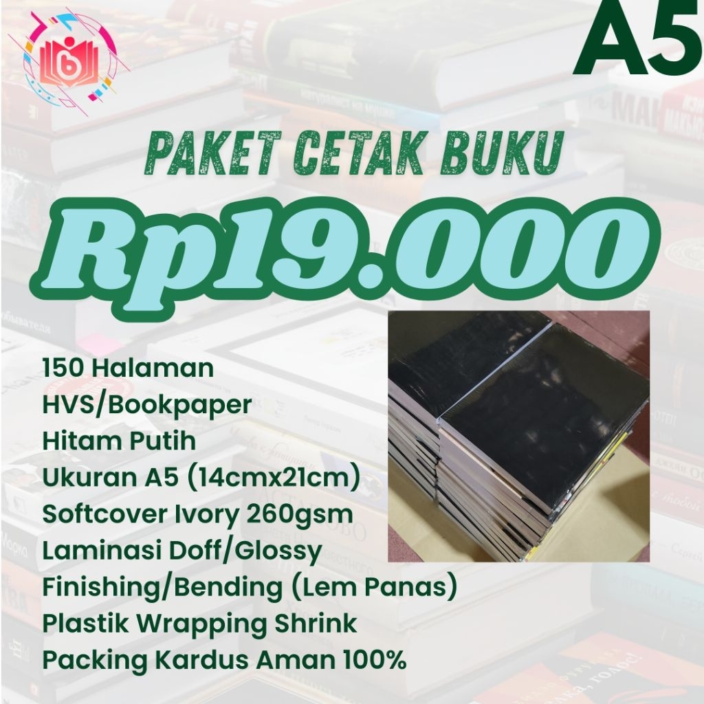 

Paket Cetak Buku Ukuran A5 Hitam Putih