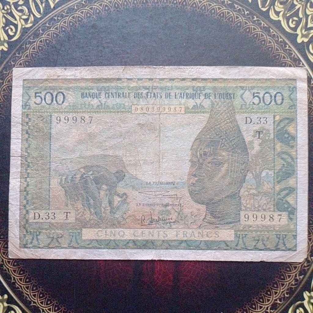 Uang Togo Africa Barat 500 Franc 1959 fine