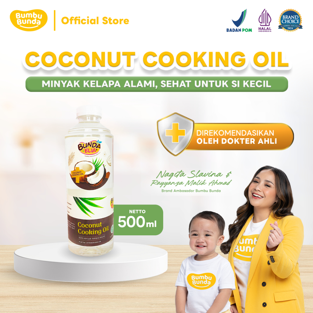 

Bumbu Bunda Elia Coconut Cooking Oil 500ml - Minyak Kelapa Murni Untuk Mpasi Masak Lebih Sehat